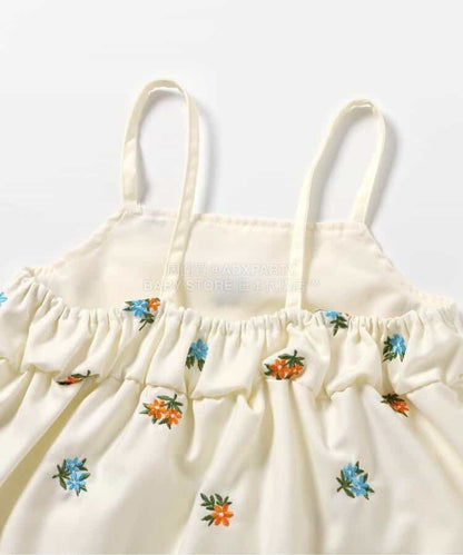日本童裝 apres les cours 刺繡吊帶連身裙 90-140cm 女童款 夏季 DRESSES