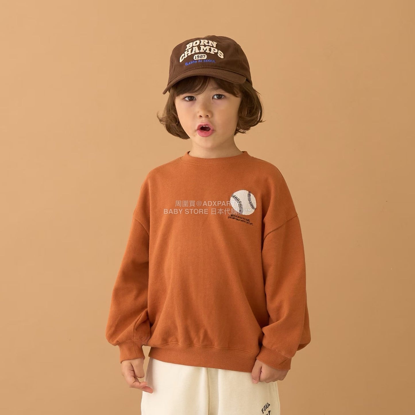 日本童裝 b・R# 印花衛衣 100-150cm 男童款 冬季 TOPS