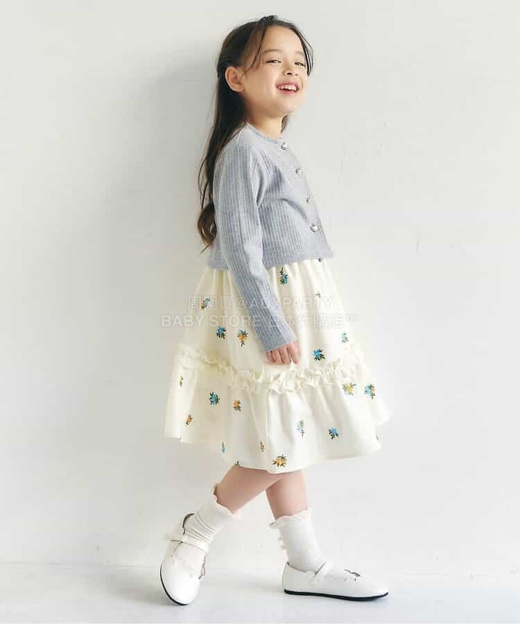 日本童裝 apres les cours 刺繡吊帶連身裙 90-140cm 女童款 夏季 DRESSES