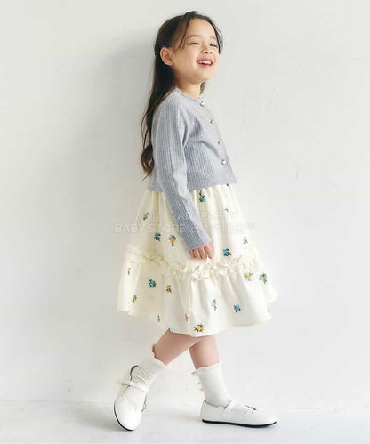 日本童裝 apres les cours 刺繡吊帶連身裙 90-140cm 女童款 夏季 DRESSES