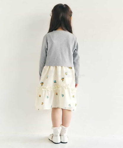 日本童裝 apres les cours 刺繡吊帶連身裙 90-140cm 女童款 夏季 DRESSES