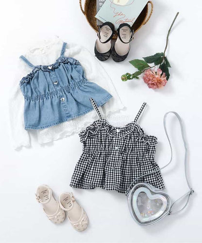 日本童裝 apres les cours 薄紗蕾絲上衣 90-140cm 女童款 夏季 TOPS