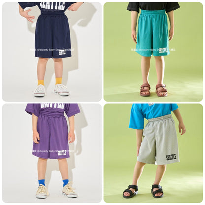 Japanese children's clothing b・R# mesh sports shorts 100-150cm boys/girls summer PANTS 
