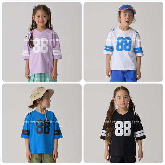 Japanese children's clothing mini #ML anti-fouling series waterproof series sports tops 90-140cm boys'/girls' summer TOPS 