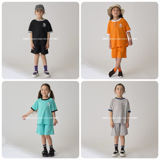 Japanese Kidswear mini#ML Quick-Dry Series Contact Cooling Two-Piece Sports Set (90-140cm) Boys'/Girls' Summer TOPS PANTS 