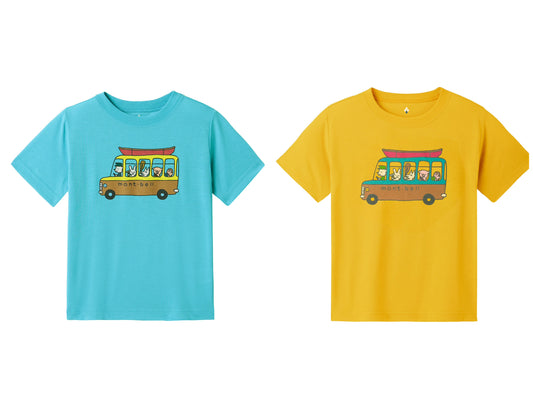 Mont-Bell (Japan) UV-resistant, quick-drying, and odor-suppressing Mont-Bell Bus short-sleeved T-shirt (100-120cm) for boys and girls (Summer TOPS)