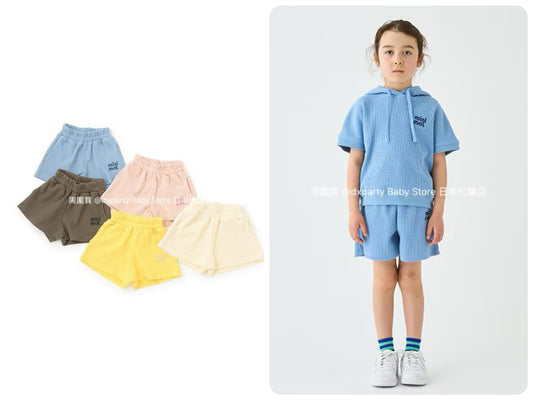 Japanese children's clothing mini#ML waffle shorts 90-140cm boys/girls summer PANTS 