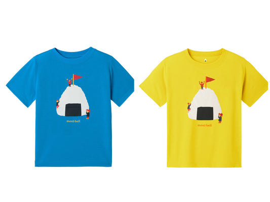 Japanese children's clothing mont-bell UV protection / quick-drying / odor-suppressing rice ball mountain short-sleeved T-shirt 100-120cm boys'/girls' summer TOPS