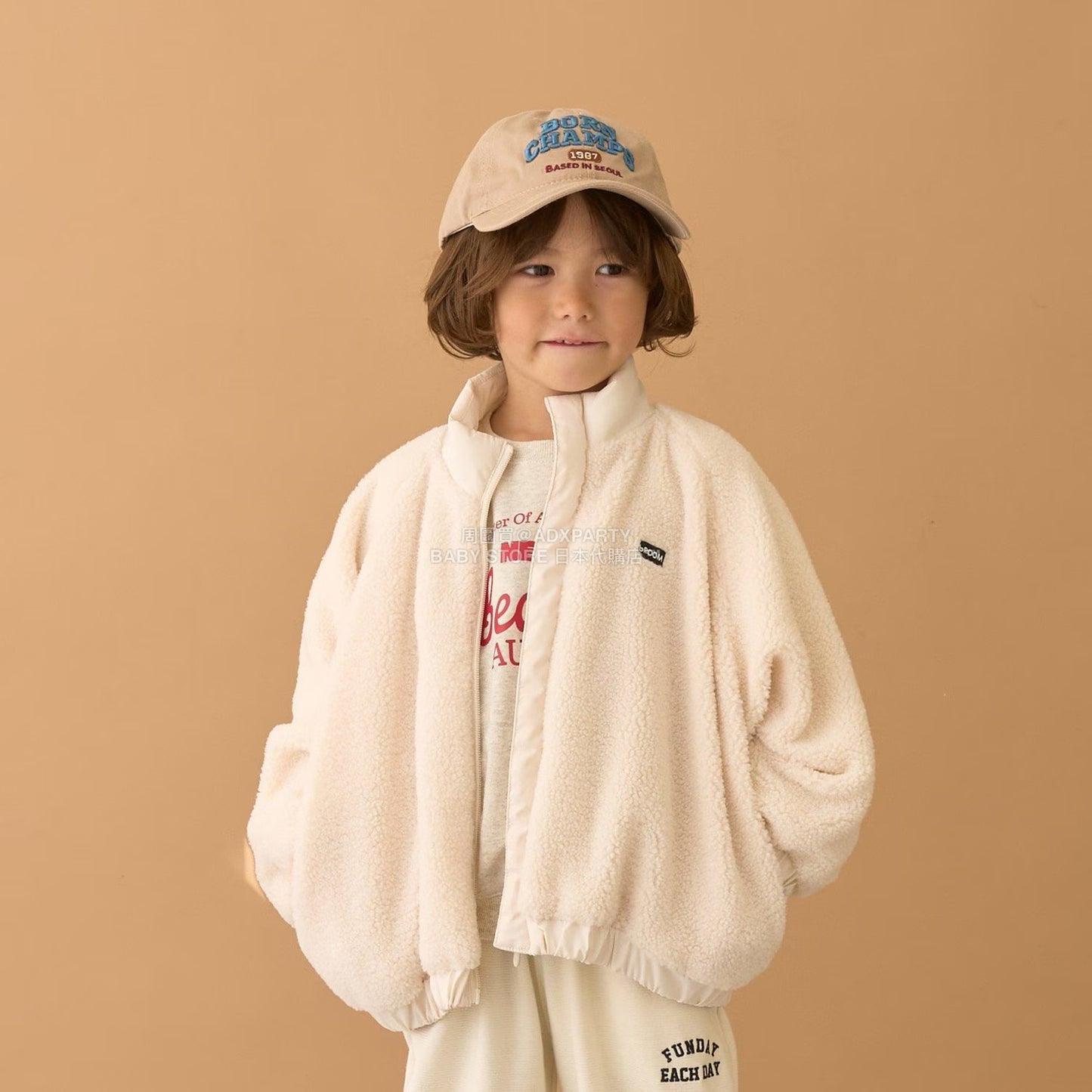 日本童裝 b・R# 毛毛泡泡外套 100-150cm 男童款 冬季 (適合初秋、香港平均溫度、寒冷天氣）OUTERWEAR