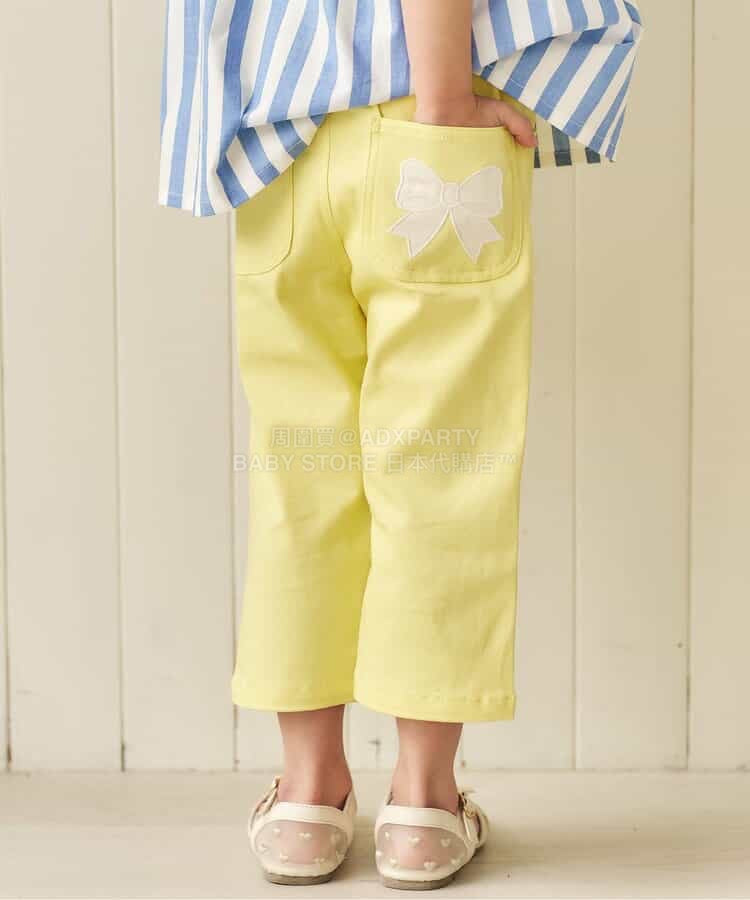 日本童裝 apres les cours 緞帶口袋七分褲 80-140cm 女童款 夏季 PANTS