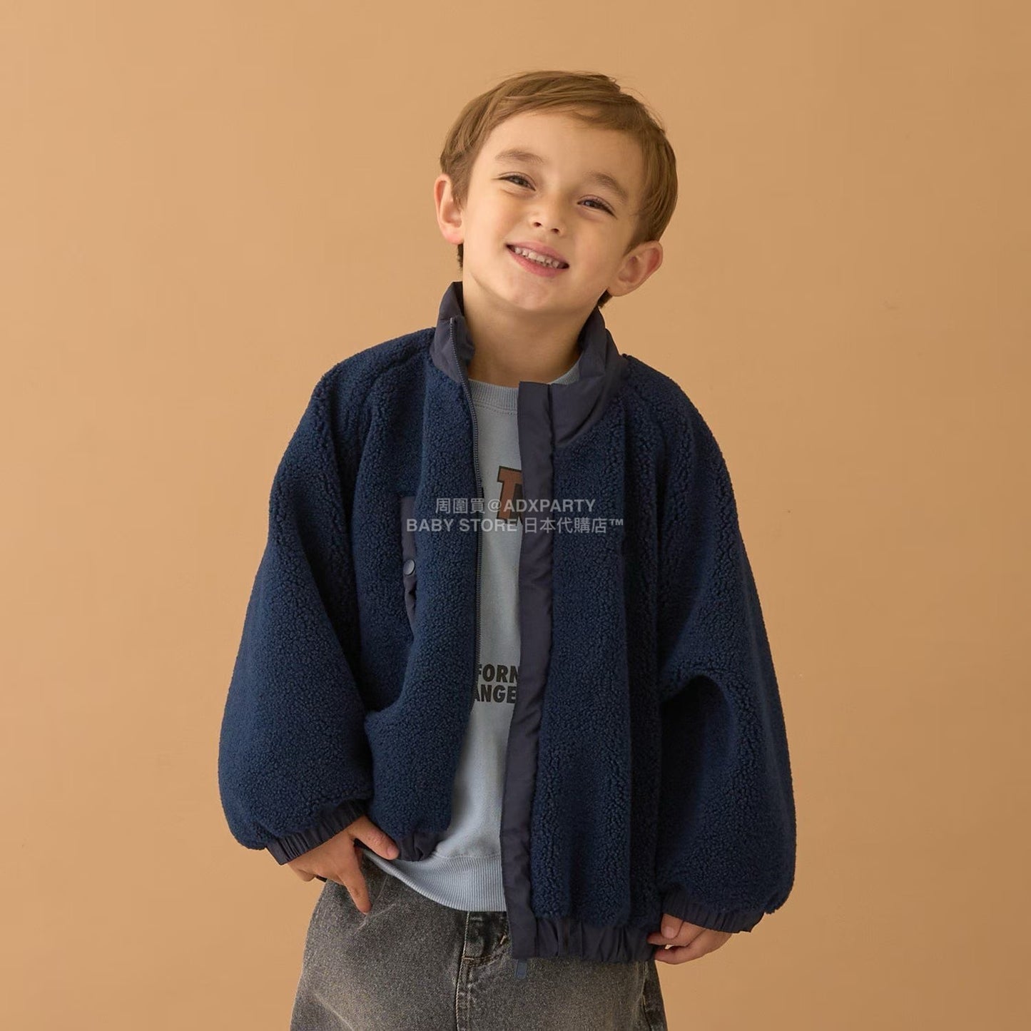 日本童裝 b・R# 毛毛泡泡外套 100-150cm 男童款 冬季 (適合初秋、香港平均溫度、寒冷天氣）OUTERWEAR