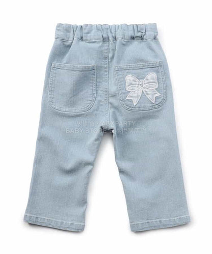 日本童裝 apres les cours 緞帶口袋七分褲 80-140cm 女童款 夏季 PANTS