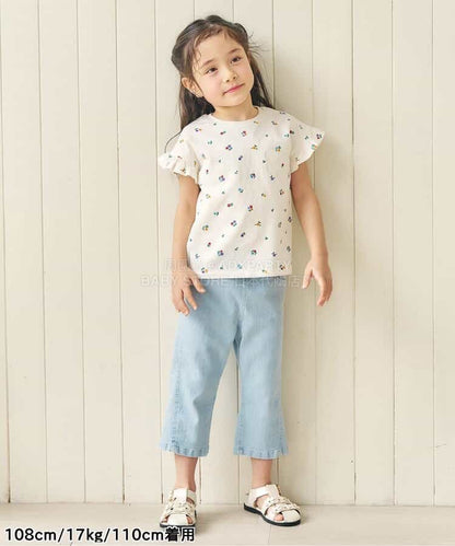 日本童裝 apres les cours 緞帶口袋七分褲 80-140cm 女童款 夏季 PANTS