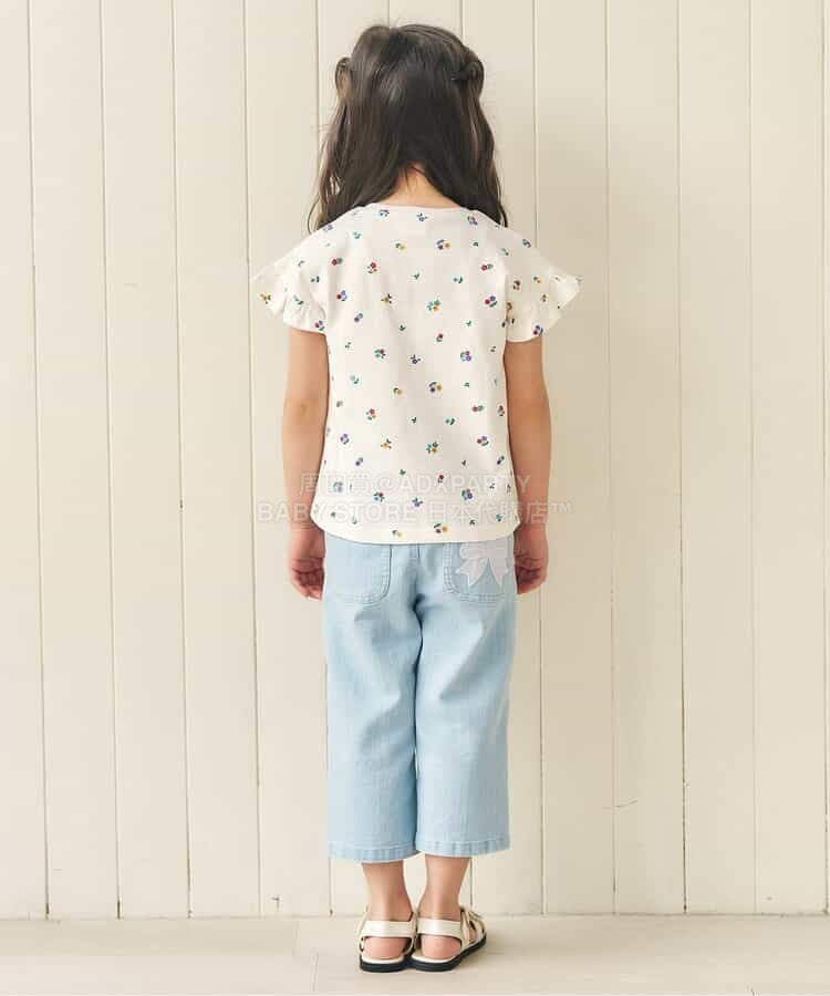 日本童裝 apres les cours 緞帶口袋七分褲 80-140cm 女童款 夏季 PANTS