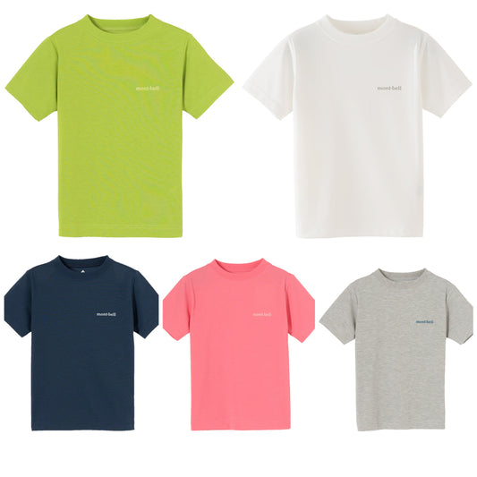 Mont-Bell (Japan) UV-Proof/Quick-Dry/Odor-Suppressing Tops (100-120cm) for Boys and Girls Summer