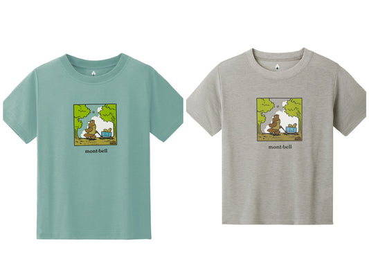 Japanese children's clothing mont-bell UV protection / quick-drying / odor-suppressing bear pull-on top 100-160cm boys'/girls' summer TOPS