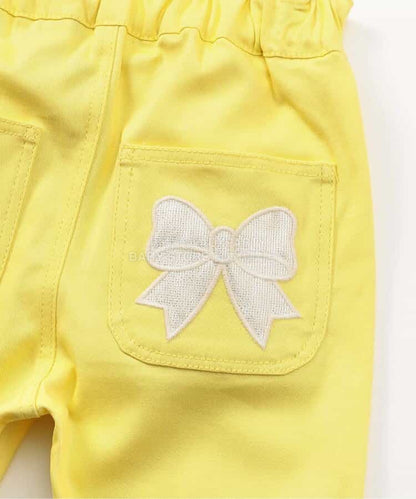 日本童裝 apres les cours 緞帶口袋七分褲 80-140cm 女童款 夏季 PANTS
