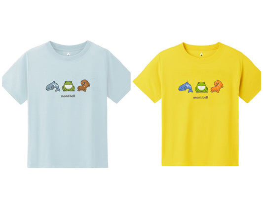 Mont-Bell (Japan) UV-Proof/Water-Absorbent/Quick-Drying/Odor-Suppressing River Buddies Top (100-120cm) for Boys and Girls Summer