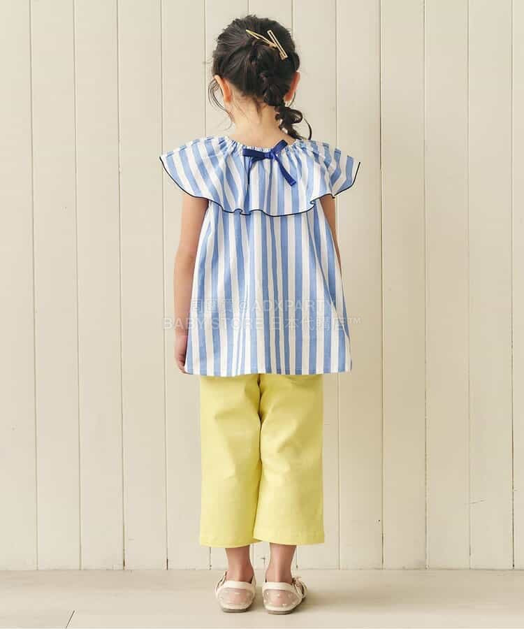 日本童裝 apres les cours 緞帶口袋七分褲 80-140cm 女童款 夏季 PANTS