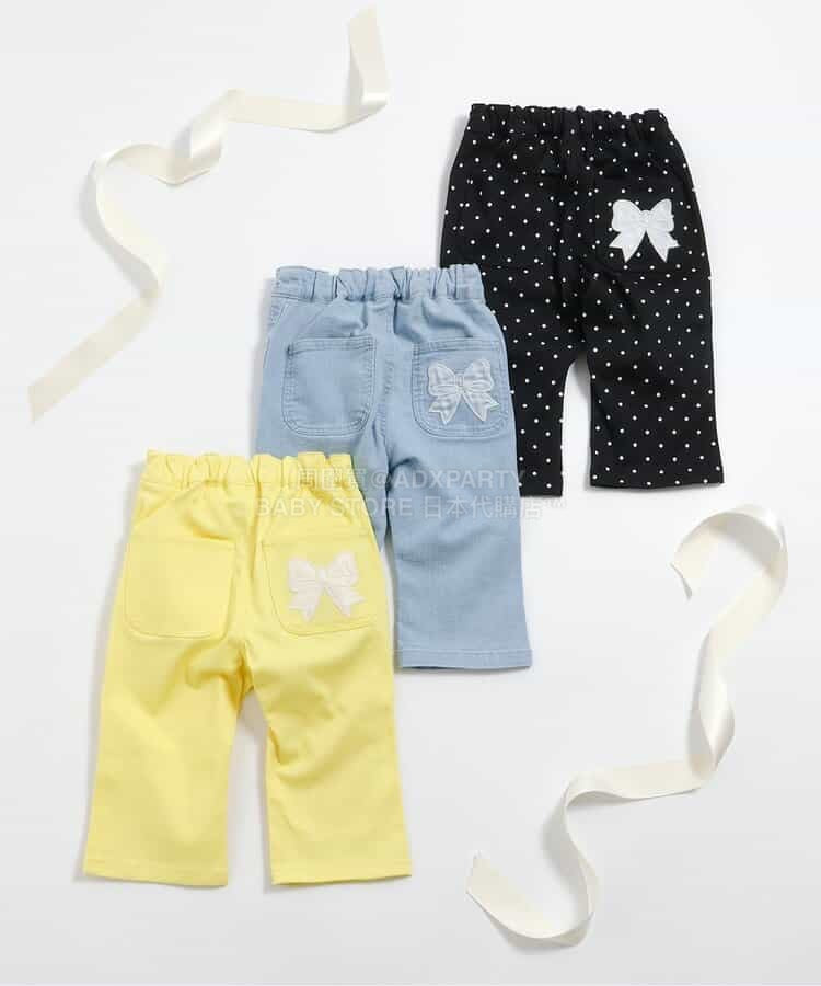 日本童裝 apres les cours 緞帶口袋七分褲 80-140cm 女童款 夏季 PANTS
