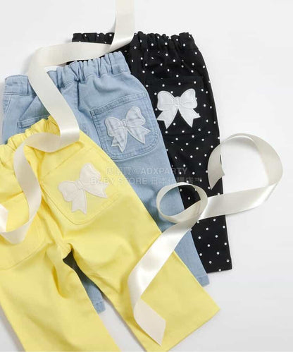 日本童裝 apres les cours 緞帶口袋七分褲 80-140cm 女童款 夏季 PANTS