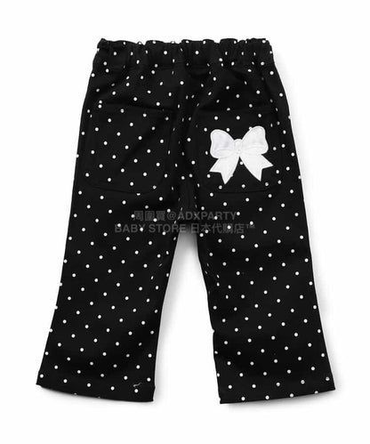 日本童裝 apres les cours 緞帶口袋七分褲 80-140cm 女童款 夏季 PANTS