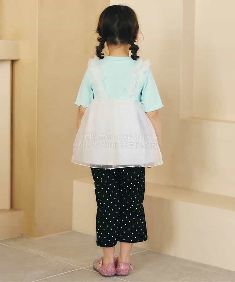日本童裝 apres les cours 緞帶口袋七分褲 80-140cm 女童款 夏季 PANTS