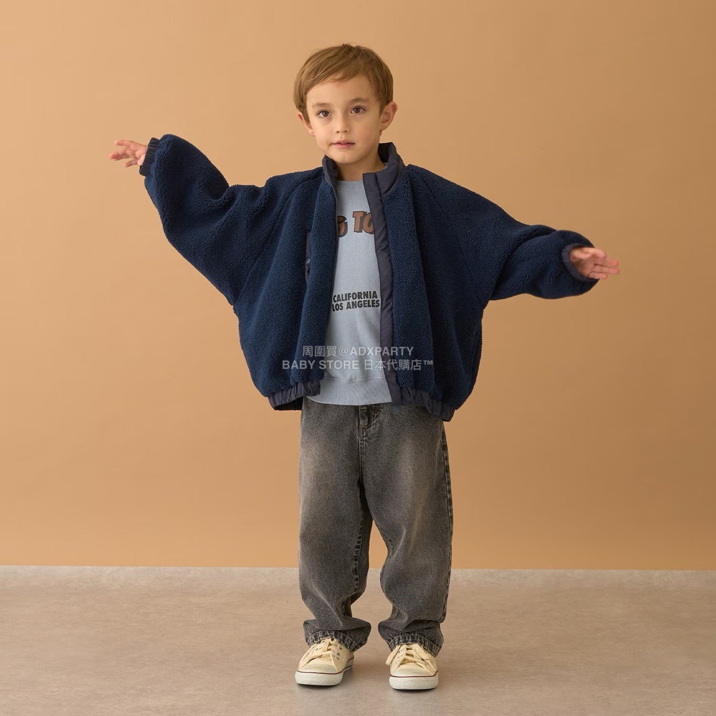 日本童裝 b・R# 毛毛泡泡外套 100-150cm 男童款 冬季 (適合初秋、香港平均溫度、寒冷天氣）OUTERWEAR