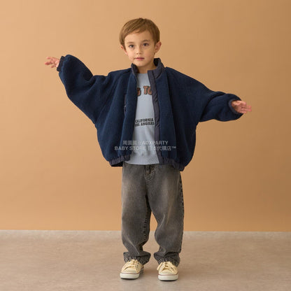 日本童裝 b・R# 毛毛泡泡外套 100-150cm 男童款 冬季 (適合初秋、香港平均溫度、寒冷天氣）OUTERWEAR