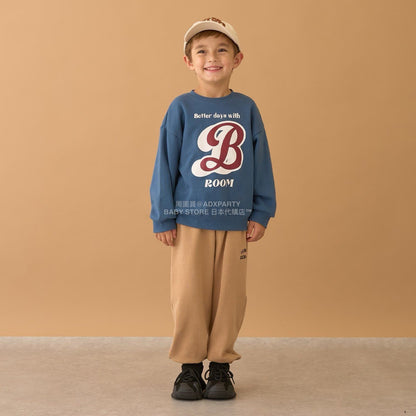 日本童裝 b・R# 抓毛運動褲 100-140cm 男童款 冬季 PANTS