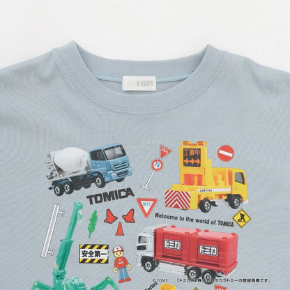 日本童裝 b・R# x Tomica 吸水速乾 防UV 印花長袖上衣 100-130cm 男童款 冬季 TOPS