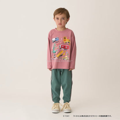 日本童裝 b・R# x Tomica 吸水速乾 防UV 印花長袖上衣 100-130cm 男童款 冬季 TOPS