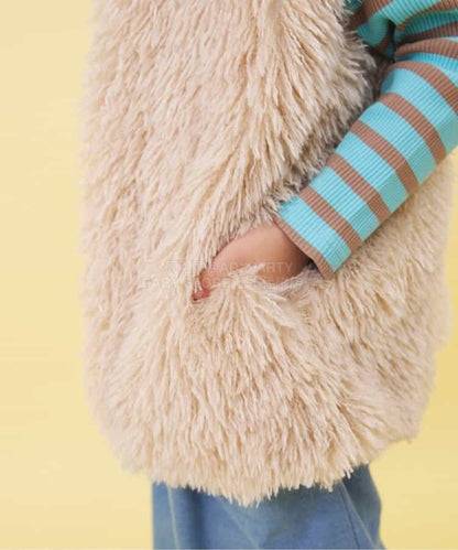 日本童裝 BREEZE 貴賓犬毛毛背心外套 90-140cm 女童款 冬季 OUTERWEAR