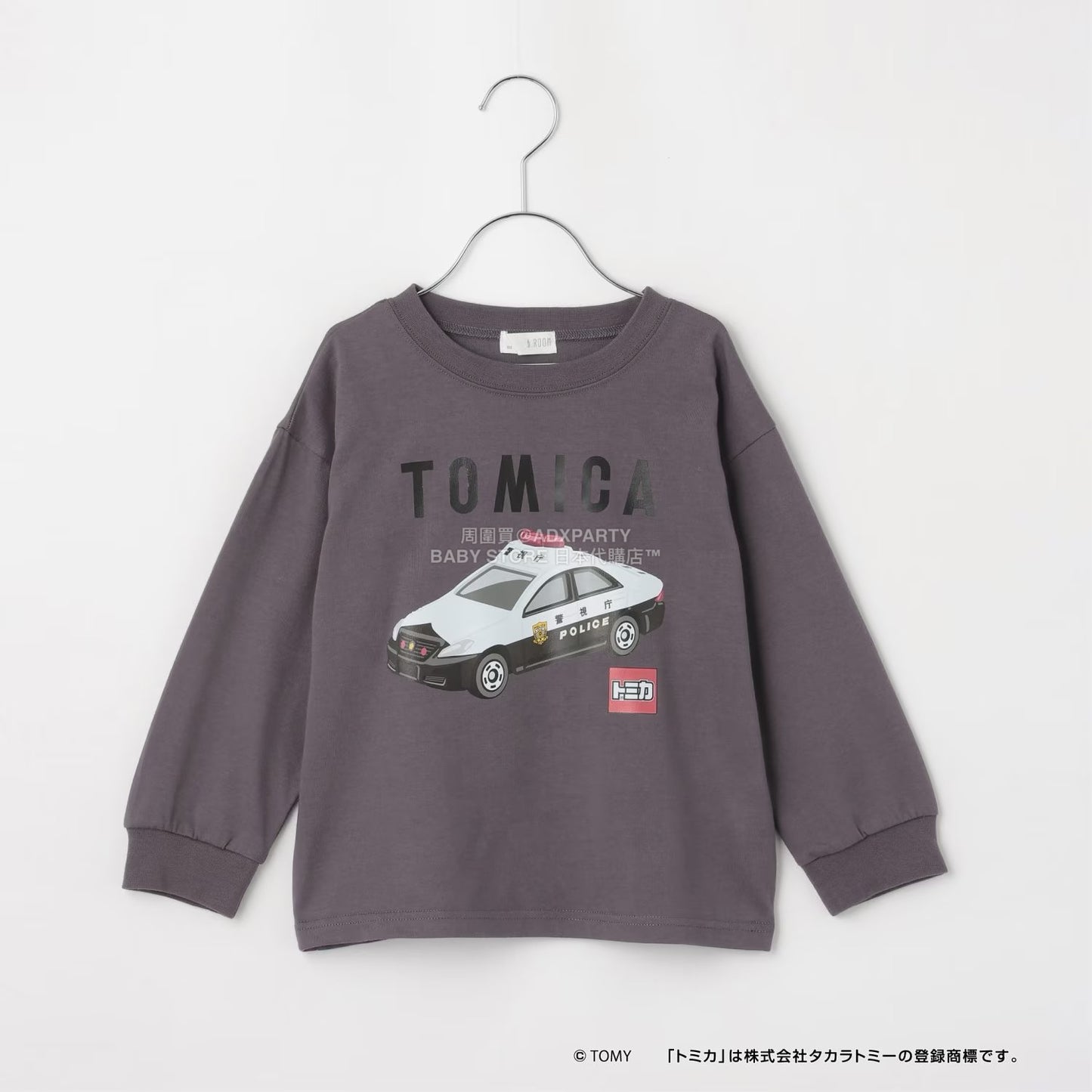 日本童裝 b・R# x Tomica 吸水速乾 防UV 印花長袖上衣 100-130cm 男童款 冬季 TOPS