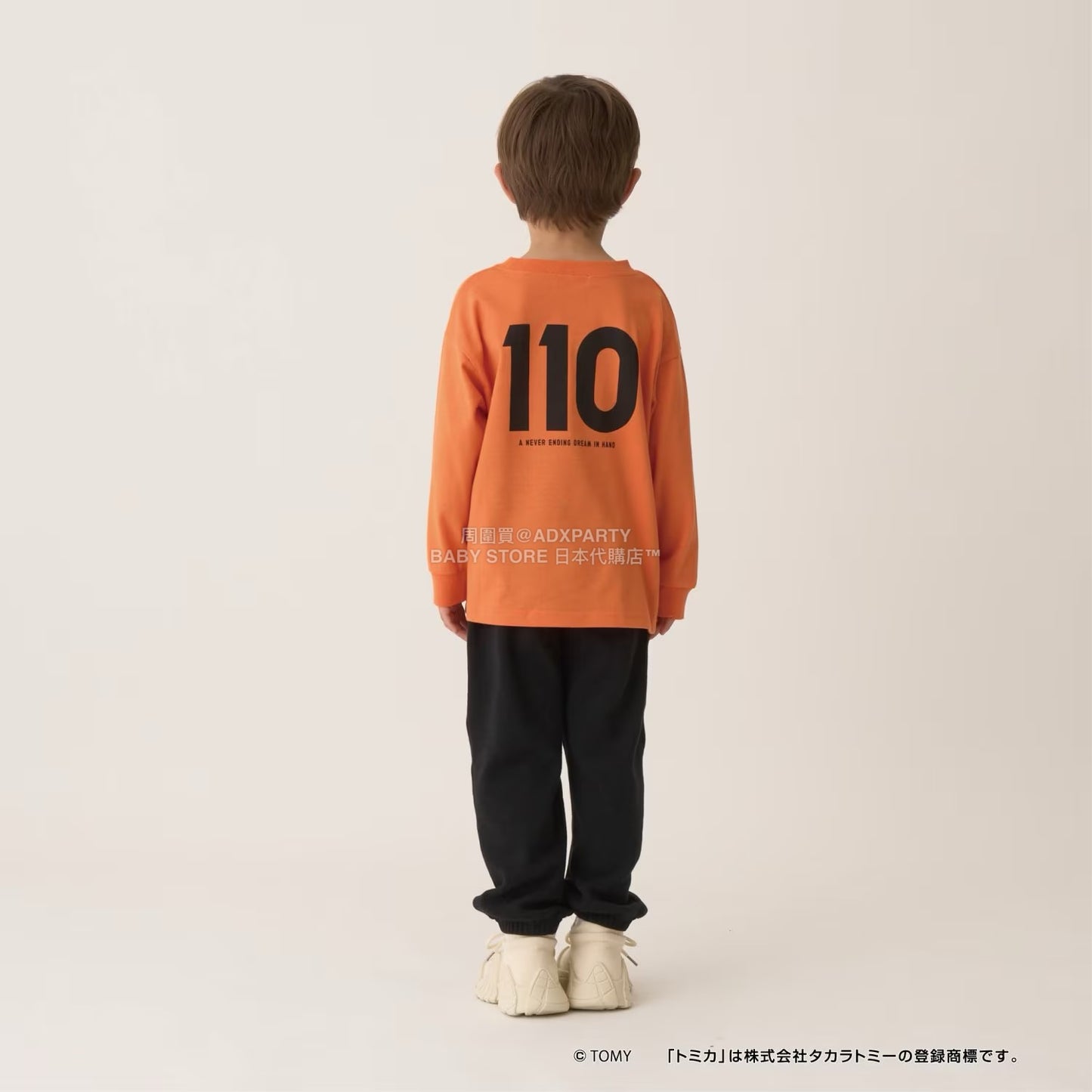 日本童裝 b・R# x Tomica 吸水速乾 防UV 印花長袖上衣 100-130cm 男童款 冬季 TOPS