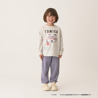 日本童裝 b・R# x Tomica 吸水速乾 防UV 印花長袖上衣 100-130cm 男童款 冬季 TOPS