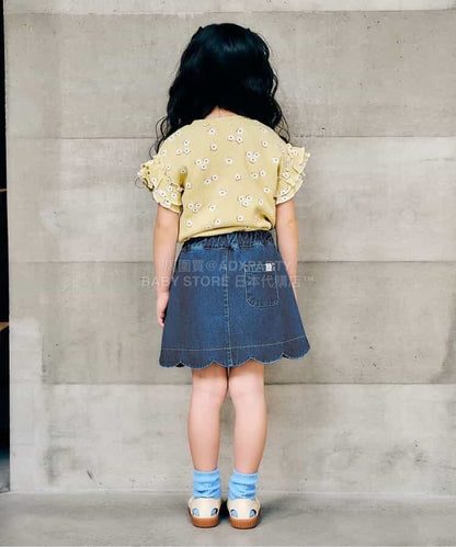 日本童裝 apres les cours 花花口袋短裙 80-140cm 女童款 夏季 SKIRTS