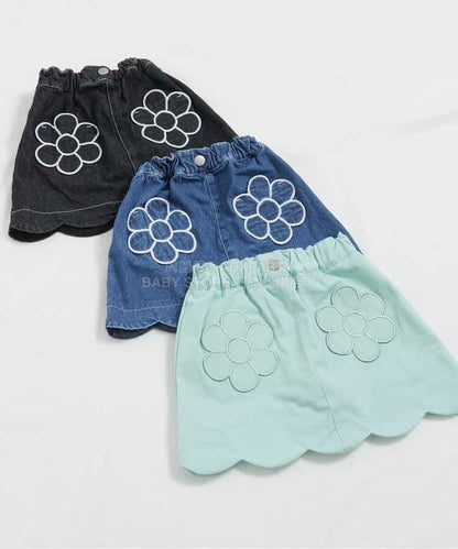 日本童裝 apres les cours 花花口袋短裙 80-140cm 女童款 夏季 SKIRTS
