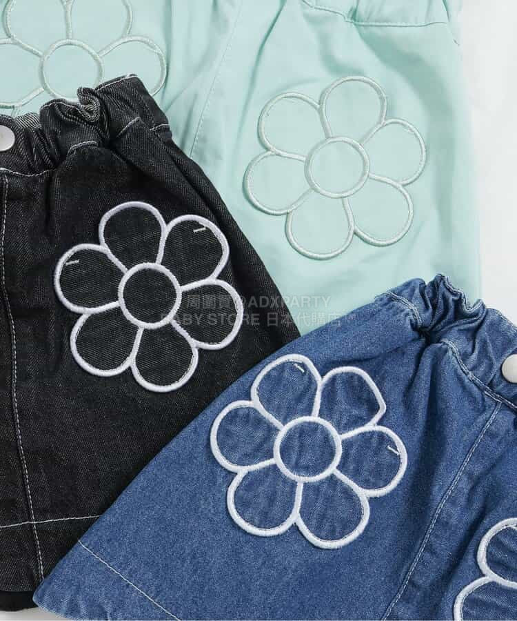 日本童裝 apres les cours 花花口袋短裙 80-140cm 女童款 夏季 SKIRTS