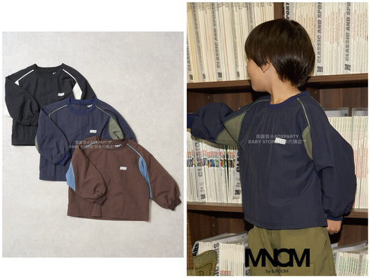 日本童裝 b・R# 拼色袖上衣 110-150cm 男童款 冬季 TOPS