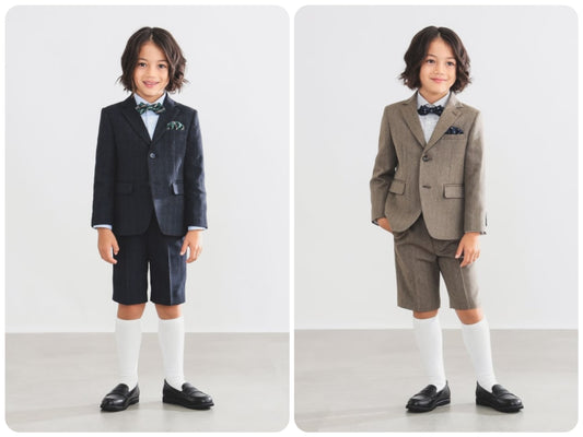 Japanese children's clothing B:MING by BEAMS three-piece suit 100-130cm boys' summer outerwear tops pants interviews/banquets/performances 