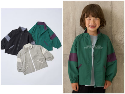 日本童裝 b・R# 拼色手袖風褸 100-150cm 男童款 秋季 OUTERWEAR