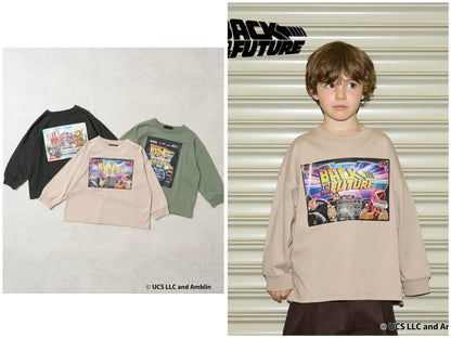 日本童裝 b・R# 吸水速乾 防UV 【BACK TO THE FUTURE 40TH】 印花上衣 110-150cm 男童款 秋季 TOPS