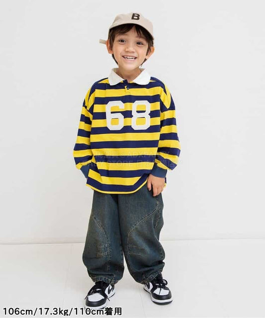 日本童裝 BREEZE 牛仔闊腳褲 90-150cm 男童款 冬季 PANTS