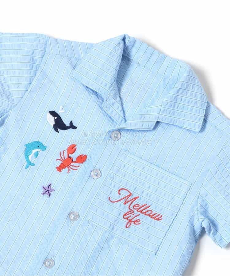 日本童裝 apres les cours 度假風襯衫短褲套裝 70-80cm 男童款 初生嬰兒 夏季 TOPS PANTS