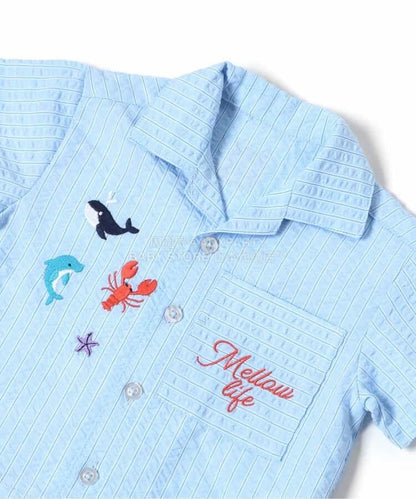 日本童裝 apres les cours 度假風襯衫短褲套裝 70-80cm 男童款 初生嬰兒 夏季 TOPS PANTS