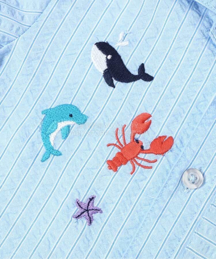 日本童裝 apres les cours 度假風襯衫短褲套裝 70-80cm 男童款 初生嬰兒 夏季 TOPS PANTS