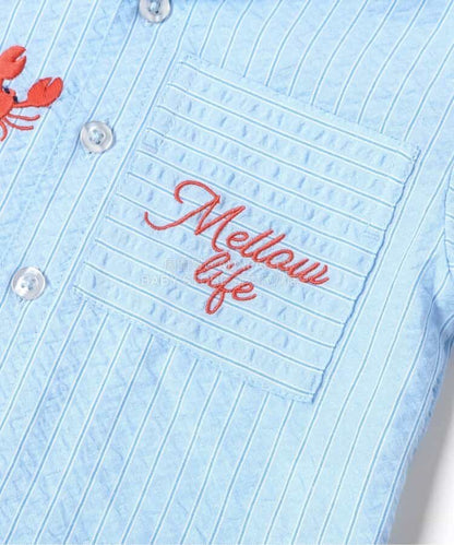 日本童裝 apres les cours 度假風襯衫短褲套裝 70-80cm 男童款 初生嬰兒 夏季 TOPS PANTS