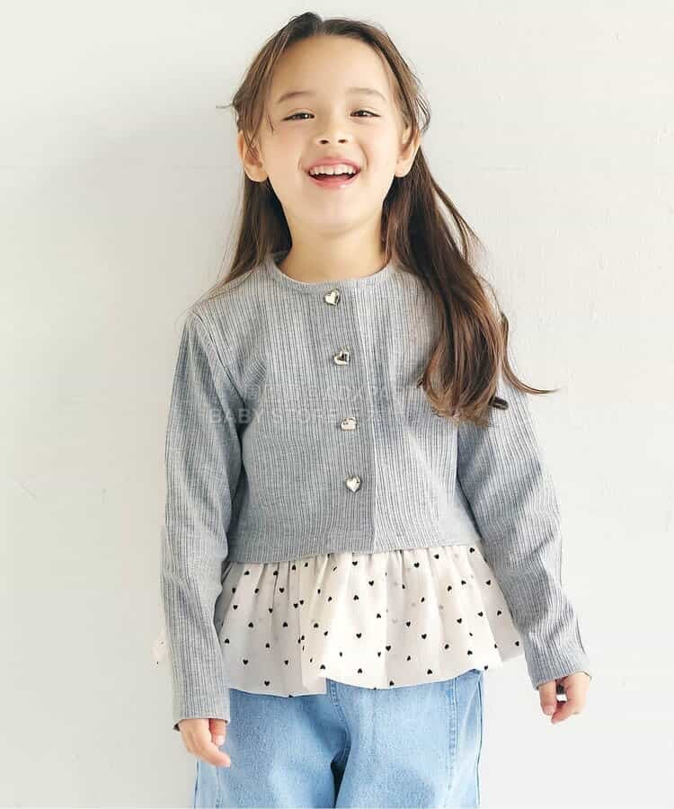 日本童裝 apres les cours 針織外套背心兩件套裝 90-140cm 女童款 夏季 TOPS