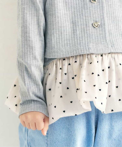 日本童裝 apres les cours 針織外套背心兩件套裝 90-140cm 女童款 夏季 TOPS